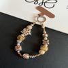 Cell Phone Strap With Leopard Print Star Ball Beads And Pvc Cord For Girls And Boys
