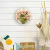10 inch Wall Clock 2D Flower Home Living Room Decor Large Clock Silent Quartz Clock Home Decoration