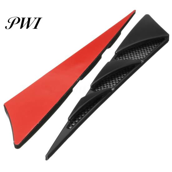 Stickers 1 Pair Vent Sticker Self-adhesive Wear-resistant ABS Hood Auto Side Outlet for Car Fender