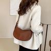 Adjustable Strap PU Leather Shoulder Bag Zipper Underarm Dumpling Bag Vintage Crossbody Bags  Party