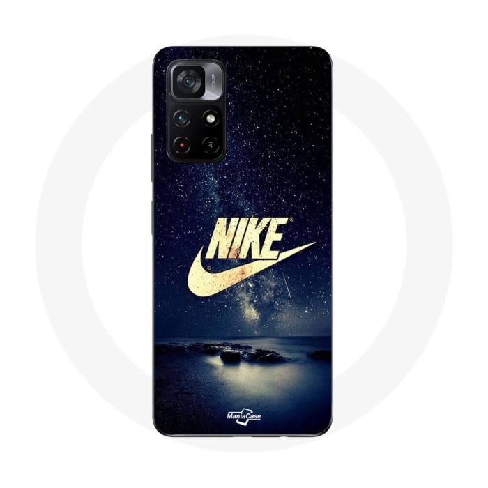 Coque Maniacase pour Xiaomi Poco M4 Pro 5G nike logo doré nuit étoilé