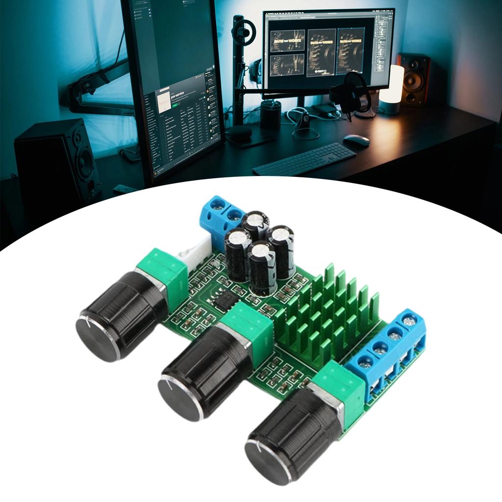 Double Channel 80Wx2 Digital Amplifiers Board TPA3116D2 Efficient Heat Dissipation And Simple Setups For Various Devices