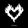 Flame Heart Car Stickers With Waterproof Sun Resistant Perfect For Car Window Laptop Wall Decoration