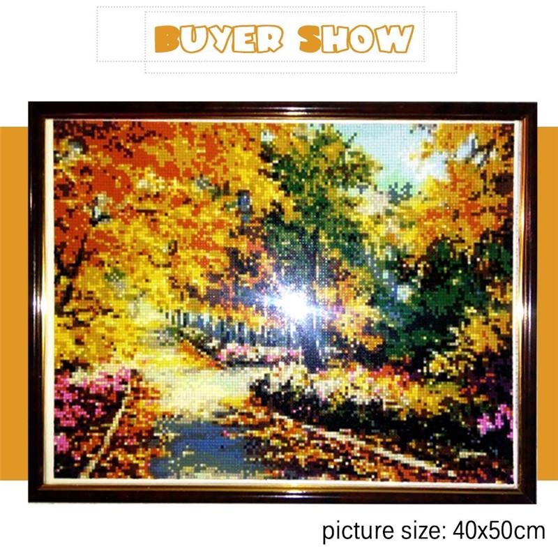 Diamond Painting Cross Stitch Tree Scenic Full Rhinestones Embroidery 5D Mosaic Wall Decor