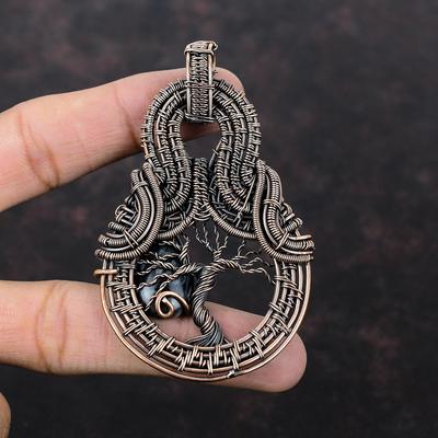 Tree Of Life Picasso Jasper Pendant Copper Wire Wrapped Jewelry Handmade Pendant Wire Wrapped Gemstone Pendant Gift For Women Copper Jewelry