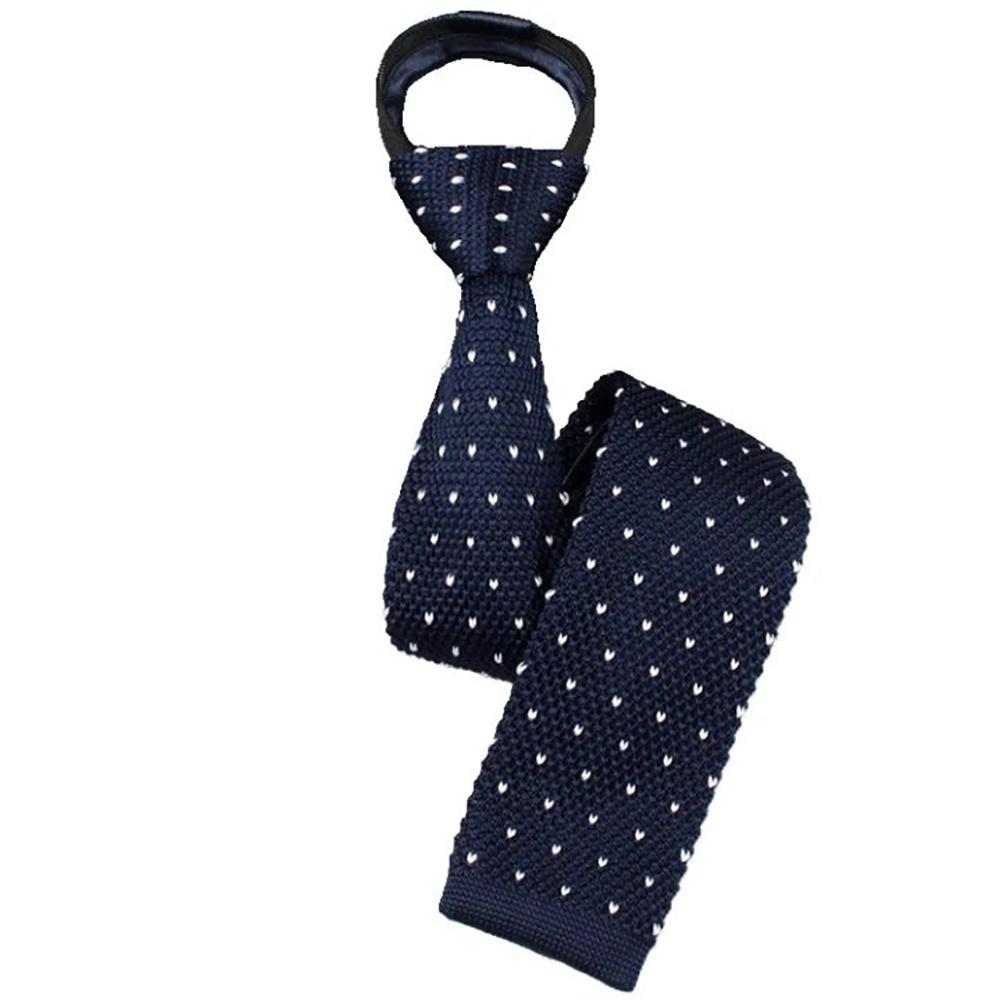 Adjustable Lazy Men Knot-free Tie Flat Head Automatic Zipper Necktie  Suit Accessories