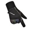 Outdoor cycling gloves men's and women's autumn and winter velvet warm waterproof and non-slip touch screen driving running sports gloves