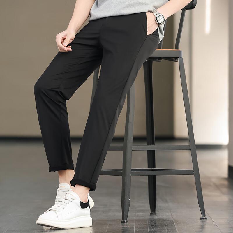 FAPAI Men's Easy Care Stretch Business Casual Pants