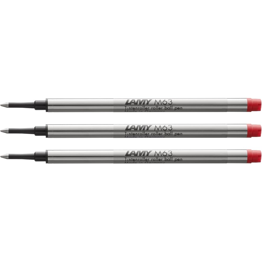 Lamy M63 High Capacity Metal Rollerball Refills Pack of 3 - Original Replacement Refills for All ...