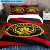 3pcs Manchester City F.C Printed Bedding Set Duvet Cover Closure Includes 1 Duvet Cover & 2 Pillowcases Bedding Sets Home Decor Gifts