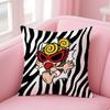 Luxury Japan Fashion H-Hysteric M-Mini Pillow Case Anti-Dustmite Pillowcase Invisible Zipper Silky Short Plush Sofa Cushion Cove
