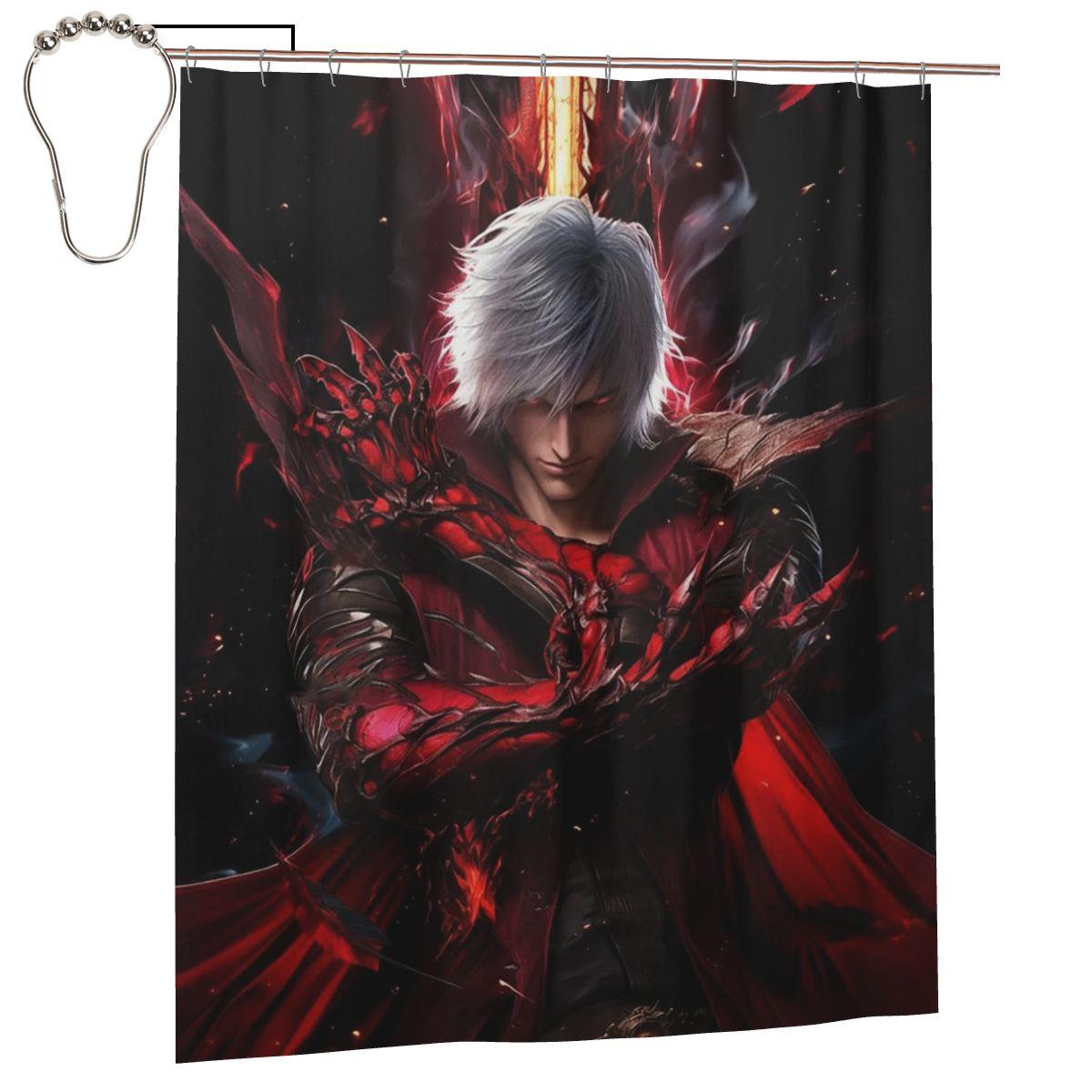 

Игровой душшторка Devil May Cry Ванная комната Полиэстер Водонепроницаемые Шторки для ванны с крючками W60H190(CM)-1 Pcs