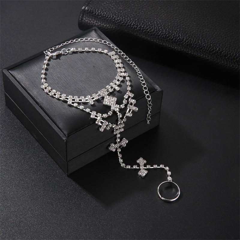 New Foot Accessories, Fashionable Crystal Fringed Toe Anklets, Popular Women's Beach Casual Foot Accessories In Europe and America
