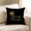 Cuscino Personalizzato Corona Re Regina Lettera Copertura Antipolvere Camera da Letto Bambini Festa Decorazione Federa Compleanno Regalo Bambini