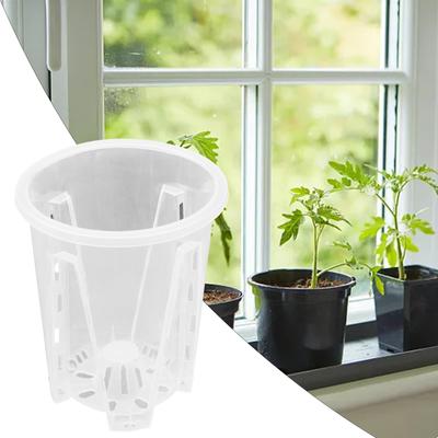 For Plants Clear Plastic Orchid With Holes Transparent Breath DIY Garden Flower Pots And Decorative Planters