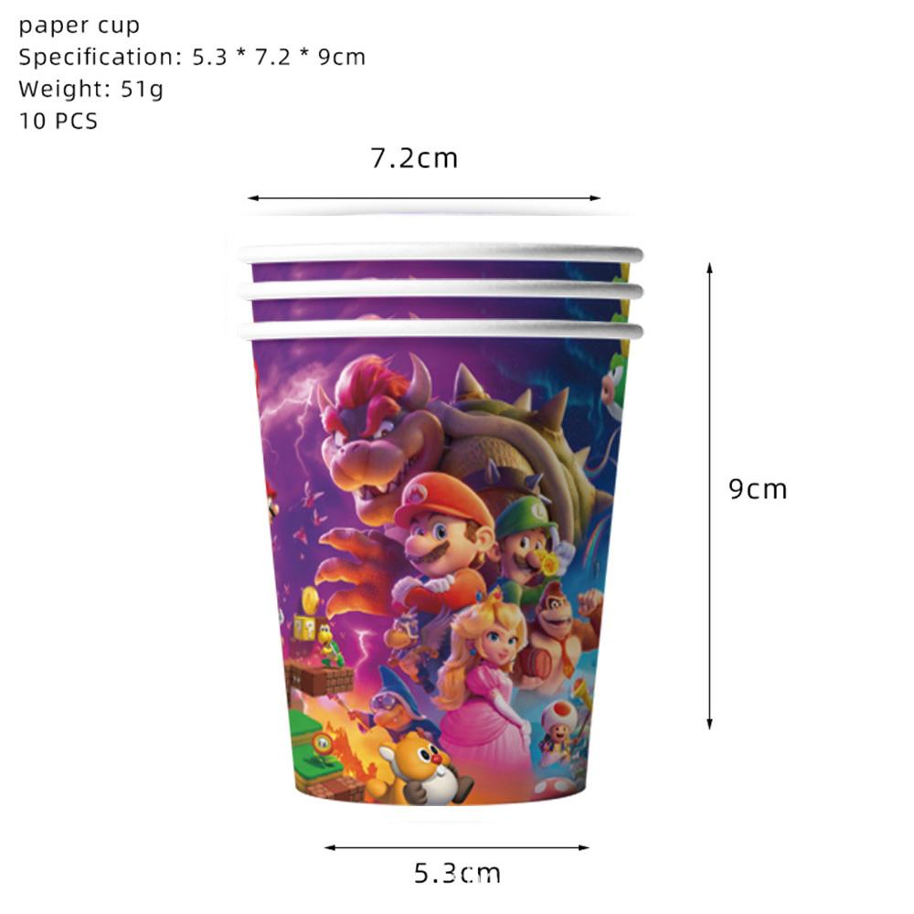 51dílná sada nádobí Super Mario Obsahuje banner Stolní ubrus Balónky Dortové dekorace