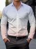 European and American Men's Clothing Casual Personality Trendy Men's Long-sleeved 1D Digital Printing Shirt Large Size Shirt Casual Versatile