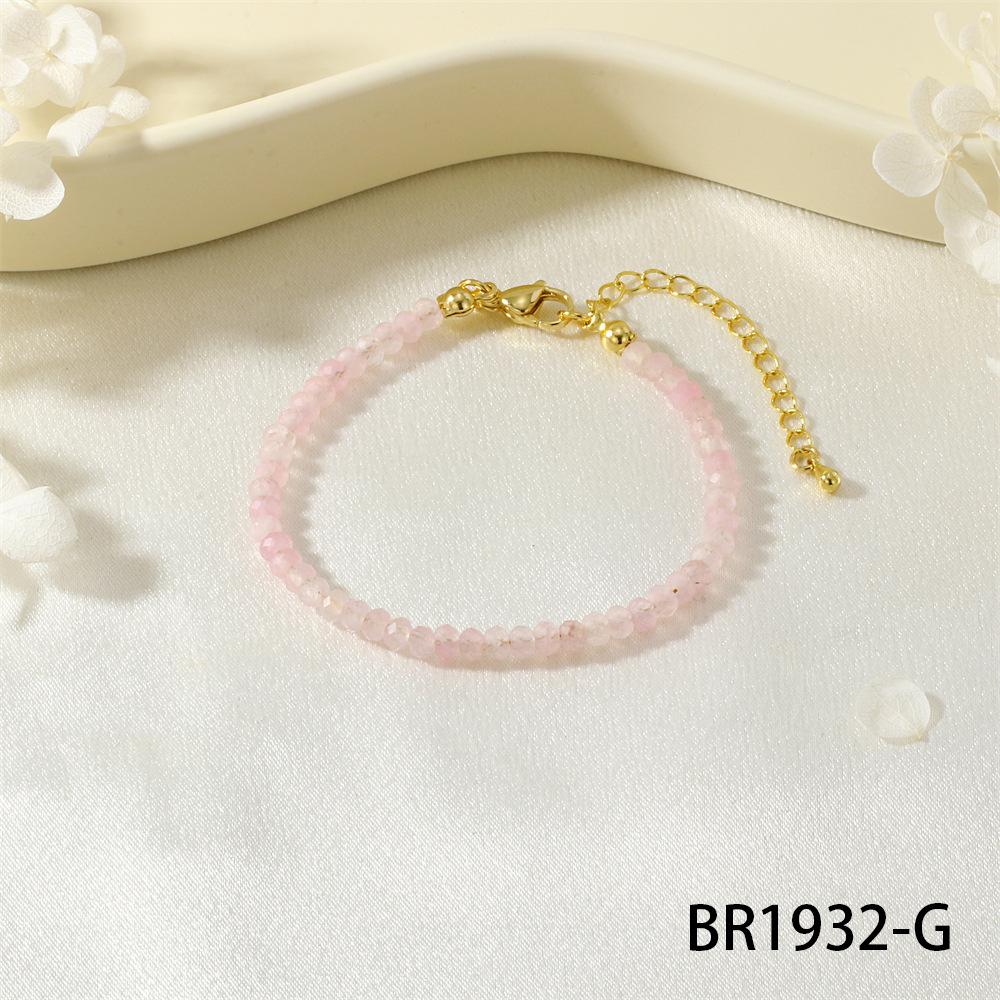 Simple Natural Semi-Precious Stone Fine Flash Bracelet, Amethyst Agate Bracelet, Daily Commuter Bracelet.