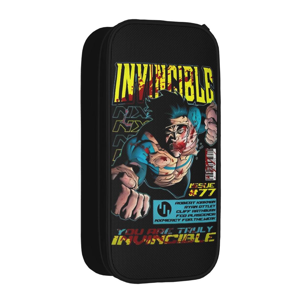 Invincible Hero Pencil Case Creative Pen Holder Pencil Bags Kids Large Storage School Supplies Zipper Pencilcases