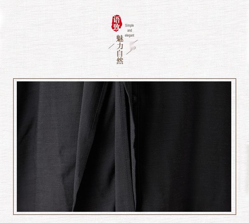 Spring Dark Style Niche Design: Loose Lapel Sashes Shirt & Wide Leg Pants Set