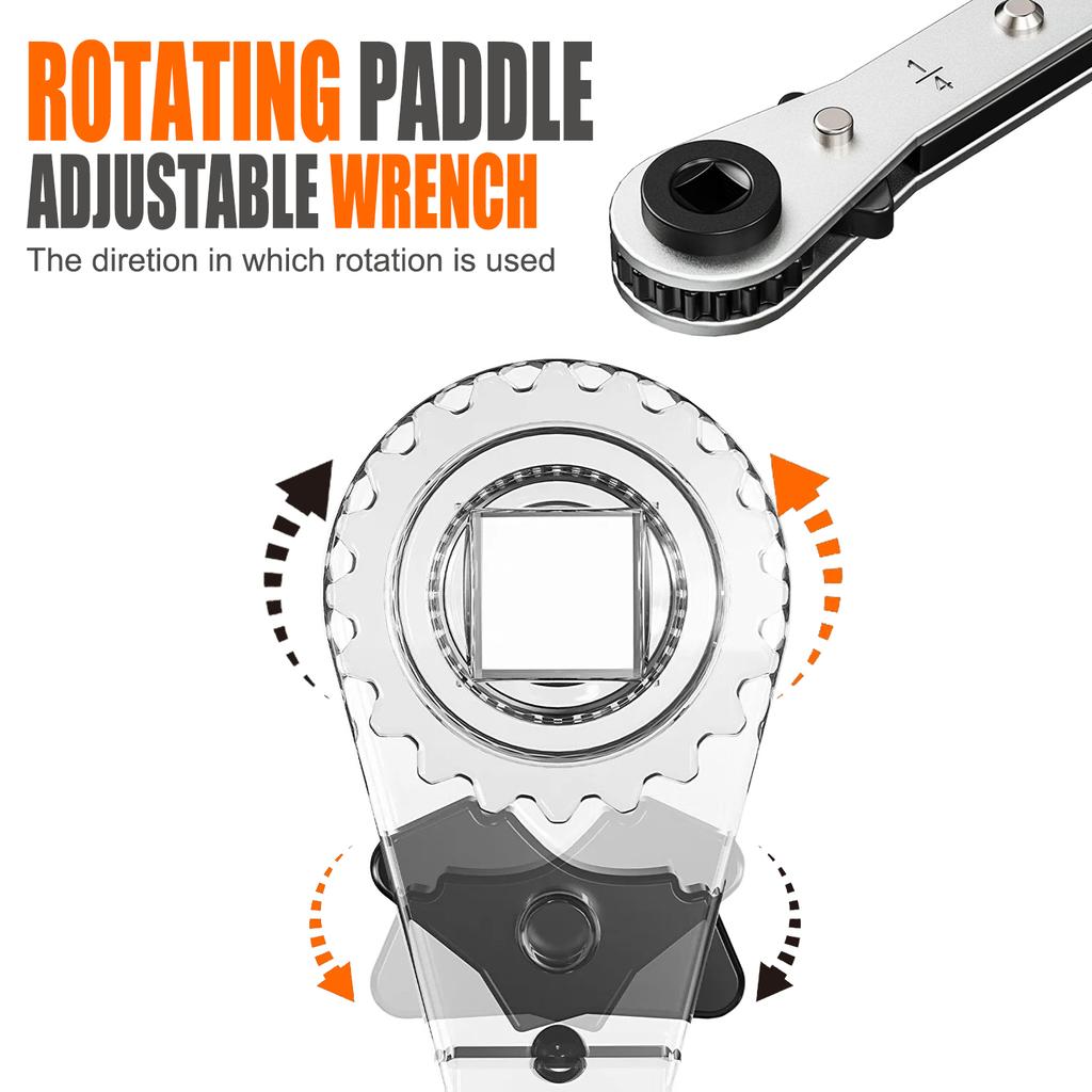 Double-ended Ratchet Wrench Professional Tool For Air Conditioning And Refrigeration Square Wrench 1/4 3/8 3/16 5/16inch