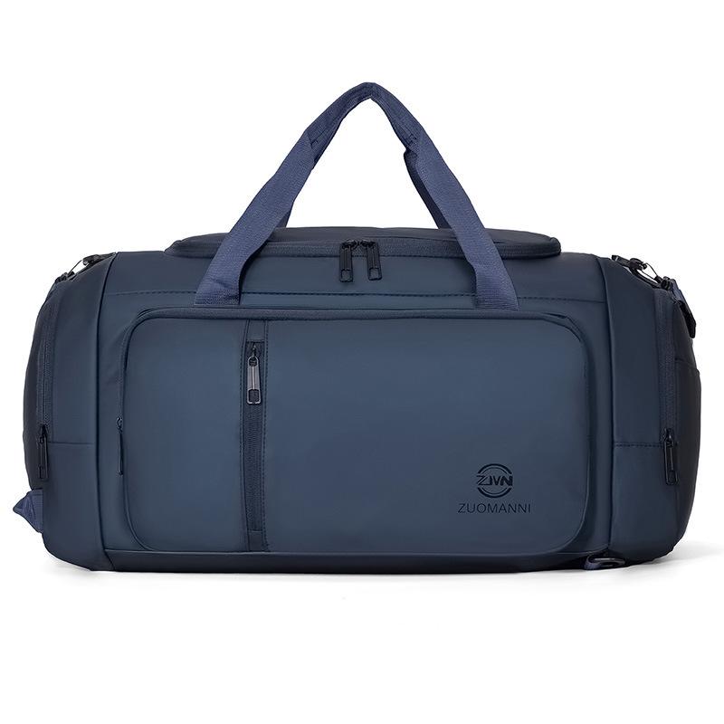 

Cross-Border Large Capacity Travel Shoulder Bag - Versatile Hand-Carried or Crossbody Sports Fitness Bag синий