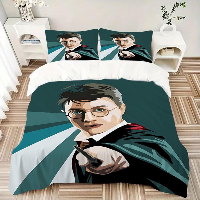 3pcs Harry Potter Cover Set,Soft Comfortable Duvet Cover,Guest Room (1*Duvet Cover + 2*Pillowcases, Without Core) yy251024129