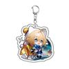 6CM Honkai Star Rail Anime Game Keychain Double-sided Cartoon Figure Lunae Blade Key Ring for Women Car Bag Phone Pendant Gifts