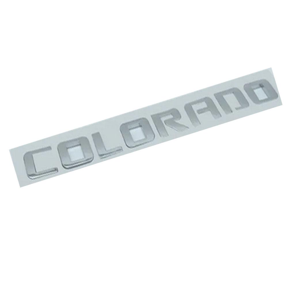 

For Chevrolet Colorado Car Fender Side Stickers Rear Bumper Stickers Rear Door Trunk Rear Logo Styling Accessories срібний