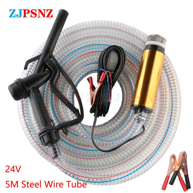 Electric Transfer Pump Diesel Sewage Water Oil Car Camping Fishing Submersible Transfer Pump Kit Pumping Electric Pump 12V  24V