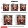 2pcs 2D Flat Printing Christmas Window Drapes Santa Claus Gifts Christmas Festive 100% Polyester Without Electricity Holiday