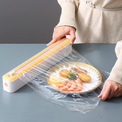 New Plastic Wrap Dispenser Cling Film Dispenser Cutter Saran Wrap Dispenser Aluminum Foil Parchment Paper Injector Kitchen Tools