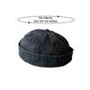 Retro Gewaschene Baumwolle Docker Mütze Herren Einfarbige Einfarbige Patchwork Krempenlose Mütze Streetwear Hip Hop Urbaner Straßenstil Verstellbare Kuppel Melonenmütze