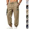 Herren Outdoor Commuter High Street Mehrere Taschen Cargohosen Elastischer Bund Kordelzug Jogginghose Lässige Arbeitskleidung