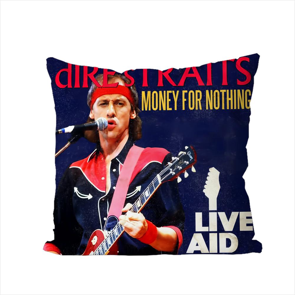 Band DDire Straits Pillow Case For Car Sofa Decorative Home Doublesided Print Plush Square Throw Pillow Cushion Cover