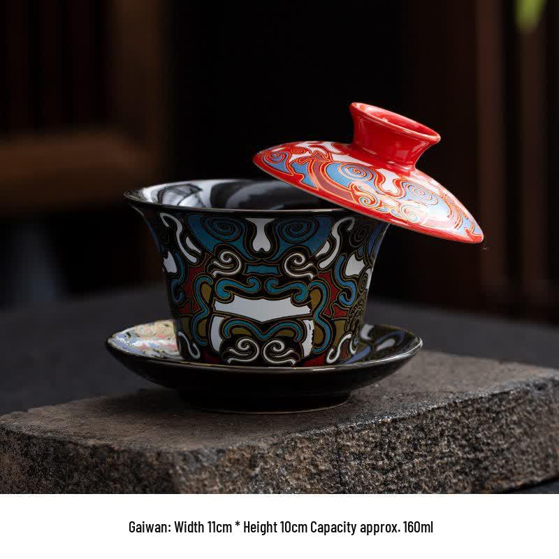 Yuluo Ceramic Three-Talent Gaiwan Tea Bowl