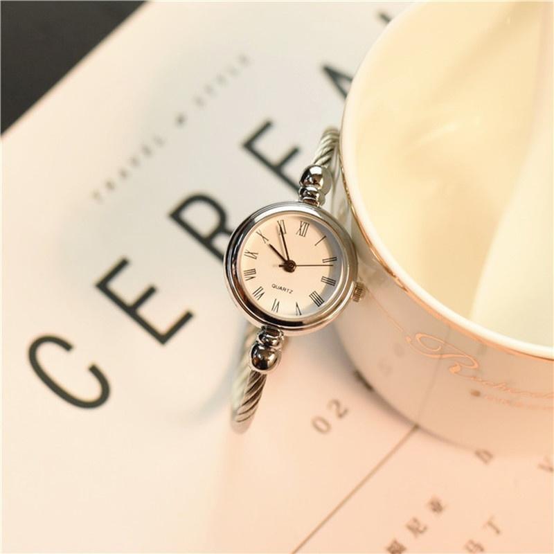 1PC Simple Silver Women's Watch Elegant Small Bracelet Women's Clock Fashion Retro Women's Watch Gift LXY