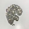 Bo Xin Yun Freshwater Pearl & Zircon Leaf Brooch - Exquisite Feather Design Accessory