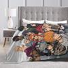 Super Soft Blanket Picnic BLEACH Anime Ichigo  Throw Blanket  Flannel Bedspread For Couch Chair Graphic Sofa Bed Cover