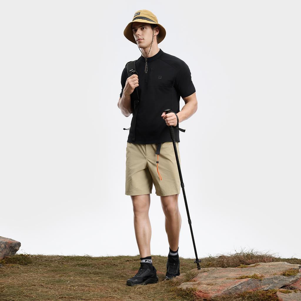 New FILA EXPLORER T Shirt Men's Pitch Black A11M437117FBK