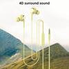 3.5mm Wired In-Ear 4D Stereo HiFi Music Earphone Headset with Mic for Phone PC