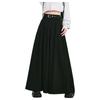 Women's High-Waisted Pleated A-Line Midi Skirt