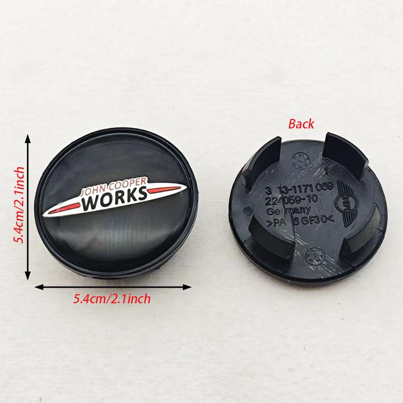 4Pcs 54mm Car Styling Wheel Center Hubcaps Replaced Cover For Cooper S JCW WORKS R55 R56 F55 F56 R57 R58 R59 R60 R50 Accessories