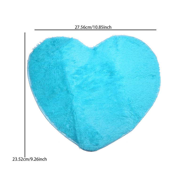 Heart Shaped Rugs Soft Non Slip Doormat Washable Water Absorbent Rugs for Home Entrance Bathroom Shower Floor Decor