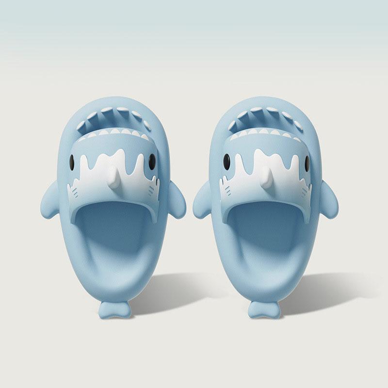 Fashion 2024 Ice Cream Shark Slippers Women's Cute Summer Girl's Indoor Household Anti Slip Couple Slippers Men's Summer Slippers
