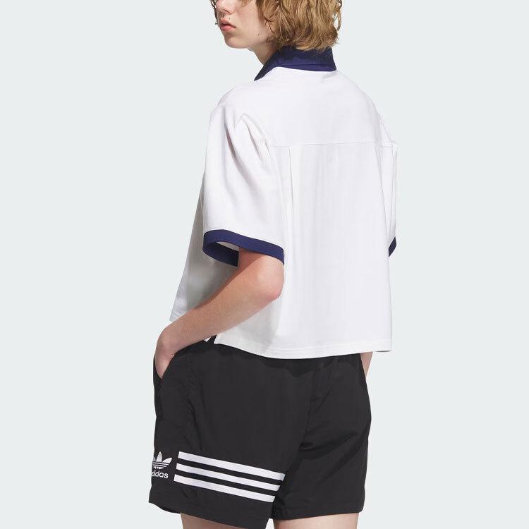 adidas Originals Trefoil Varct Polo Shirt With Logo Patchwork IU4768