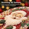 6PCS Diamond Painting 3d Mixed-sized Pearl Beads Snowflake Shape Xmas Pearl Suncatcher Kit Diy Craft Festive Wall Decor Pendant
