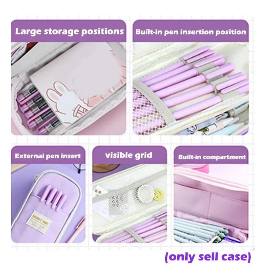 1 Pc Pencil Case Pen Bag Large Capacity  Pocket Pencil Case Fold Stationery Storage Bag Stationery Box