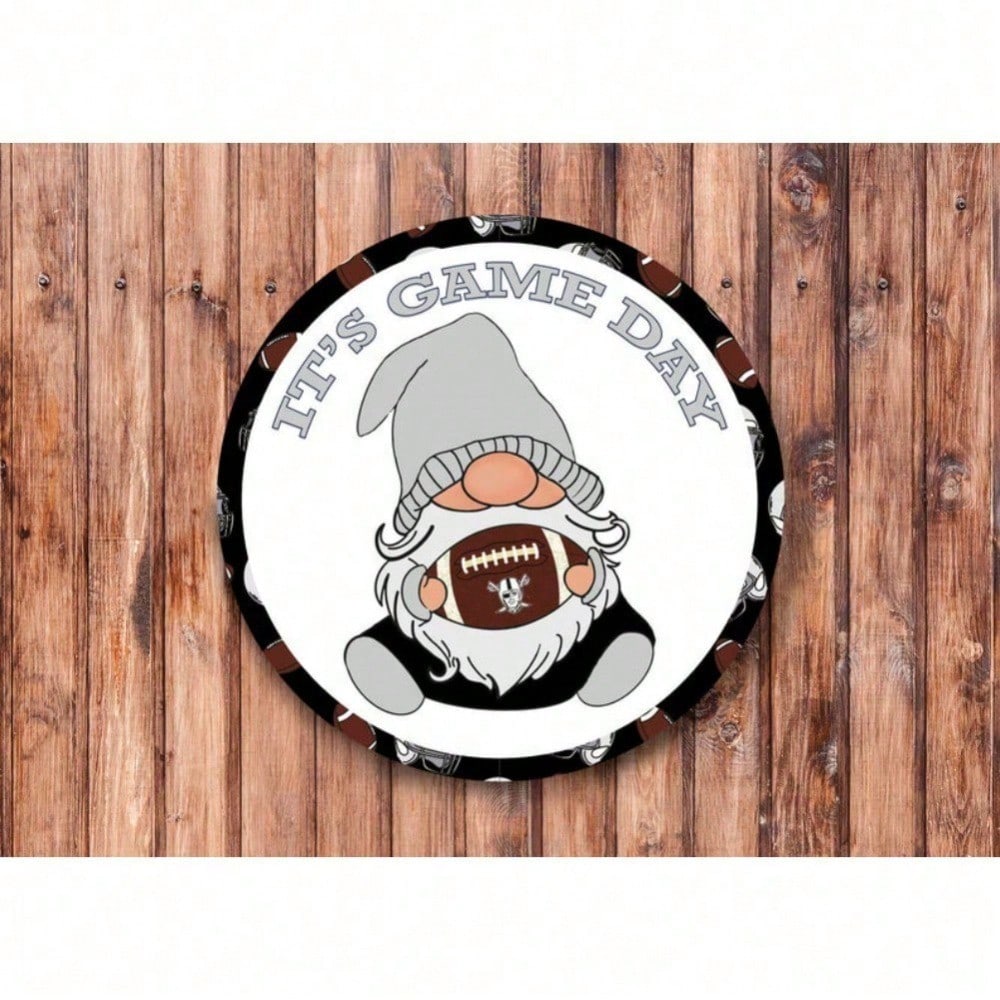 

Metal Gnome Wreath Sign, Halloween Wall Decor, Vintage Black Grey Art for Living Room, Home House Indoor Decoration 20x20 різнокольоровий