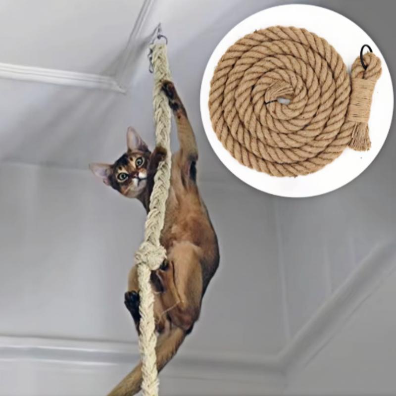 Cat Ceiling Climbing Rope Tree Wall Mounted Sisal Scratcher for Cats Durable Pet Furniture Claw Grinding Training